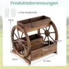 COSTWAY Skrzynka na kwiaty z kołem od wozu, podwyższona Podgląd zdjęcia produktu 3