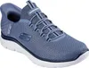 A single blue Skechers sneaker is shown from a side-angle against a white background. Náhled obrázku produktu