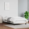 A white bed frame with white bedding is shown in a bedroom setting. Voir les images du produit