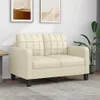 vidaXL 2-Sitzer-Sofa Creme 120 cm Kunstleder Produktbild-Vorschau 2