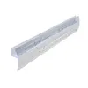 A clear plastic shower door seal with water droplets on it, shown against a white background. Podgląd zdjęcia produktu