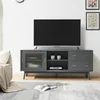 Fernsehschrank 'Susa' 2 Schiebetüren mit Glasfront 160 x 40 Produktbild-Vorschau 2