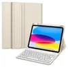 A tablet with a keyboard case and stylus.