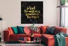 MuchoWow® Poster Zitat - Leben - Gold - Marmor 100x100 cm - Produktbild-Vorschau 2