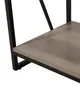BELIANI Regał ciemnobrązowy czarna metalowa rama 143 x 64 Podgląd zdjęcia produktu 5
