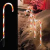 4er Set LED-Gartenleuchtstäbe Zuckerstange 32 weißen LEDs Leuchtstab IP44 Voir les images du produit