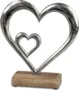 Dekoratives Herz Skulptur mit Fuß, 19 cm - Hochzeitgeschenk Produktbild-Vorschau 1