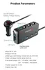 A car charger adapter with multiple USB ports and cigarette lighter sockets, shown with labels and specifications. Podgląd zdjęcia produktu
