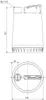 Technical drawing of a pump with dimensions. Produktbild-Vorschau