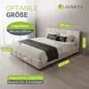 Juskys Polsterbett Florenz 180 x 200 cm, Bouclé, Bubble Produktbild-Vorschau 3