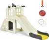 Kinderrutsche Kletterrutsche mit Basketballkorb Ball Produktbild-Vorschau 1