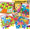 A collection of toy mosaic boards and colorful buttons, along with the product packaging. Produktbild-Vorschau