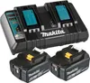 A Makita dual battery charger with two 18V 6.0Ah batteries. Anteprima dell’immagine prodotto