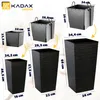 KADAX Set de pots de fleurs, bacs à fleurs en plastique Voir les images du produit 2