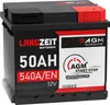Langzeit AGM+ Batterie 50Ah 12V Start-Stop Autobatterie Produktbild-Vorschau 1