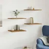 vidaXL Police 4 ks Remeselný dub 40x30x1,5 cm materiál na Náhľad obrázku produktu 3