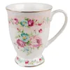 Clayre & Eef Hrnek 300 ml Bílý růžový porcelán Květiny Náhled obrázku produktu 1