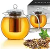 Creano Teekanne aus Glas 0,85l, 3-Teilige Glasteekanne mit Produktbild-Vorschau 1