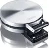 A silver waffle maker with a black handle and control panel is shown on a white background. Náhľad obrázku produktu