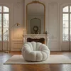 MENZZO Fauteuil design coquillage Arielina Tissu bouclette Voir les images du produit 5