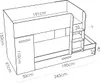 Etagenbett mit Einschubbett mit Kasten und - 3 x 90 x 190 Produktbild-Vorschau 6