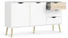 CALICOSY - Buffet 2 portes, 3 tiroirs blanc etReproduction Voir les images du produit 2