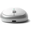 A white and silver Satechi M1 Bluetooth wireless mouse is shown from a front-facing, slightly elevated angle against a white background. Produktbild-Vorschau