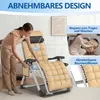 LZQ Gartenliege Klappbar bis 160 kg, Gepolsterter Produktbild-Vorschau 5