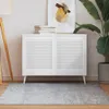 vidaXL Armadio ante a doghe design 2 pezzi bianco 61,5x49,4 Anteprima dell’immagine prodotto 2