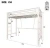 Hochbett 90 x 200 cm aus Metall mit Doppelleiter und Produktbild-Vorschau 6