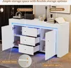 MODFU credenza lucida a 2 ante, mobile laterale con Anteprima dell’immagine prodotto 12