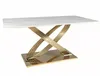 Tavolo da pranzo di design NABIL - bianco / oro Anteprima dell’immagine prodotto 1