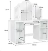 COSTWAY 2 en 1 Coiffeuse pour enfants Bureau avec miroir Voir les images du produit 2