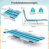 COSTWAY set di 2 lettini da spiaggia pieghevoli, lettino Anteprima dell’immagine prodotto 3