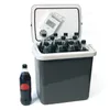 An open cooler box filled with bottles of dark liquid, with one bottle placed in front of it. Produktbild-Vorschau