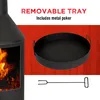 Piec ogrodowy z kominem BBQ Collection 44,5 x 44,5 x 134 cm Podgląd zdjęcia produktu 5