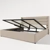 Hydraulisches Stauraumbett, Polsterbett, Doppelbett Produktbild-Vorschau 4