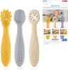 Reer Lot de 3 cuillères en silicone pour bébé Little Yummie Voir les images du produit 3