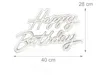Insegna LED Relaxdays, "Happy Birthday", decorazione Anteprima dell’immagine prodotto 4