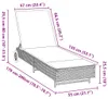 vidaXL Sonnenliege mit Rollen und Auflage Schwarz Poly Produktbild-Vorschau 8