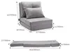 SucceBuy Verstellbares Bodensofa Schlafsofa in Grau mit 5 Produktbild-Vorschau 7