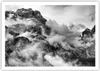 Poster - Poster ohne Rahmen - Berge Nebel Gipfel - 100x70 Produktbild-Vorschau 1