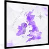 MuchoWow® MuchoWow® Gerahmtes Poster Karte - England - Produktbild-Vorschau 1