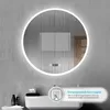 LED Spiegel rund 60cm mit Uhr Warm/Neutral/Kaltweiß dimmbar Produktbild-Vorschau 3