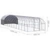 vidaXL Poulailler d'extérieur 3x12x2 m Acier galvanisé Voir les images du produit 11