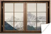 MuchoWow® Poster Aussicht - Berg - Schnee 180x120 cm - Produktbild-Vorschau 1