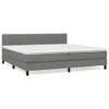 vidaXL Boxspringbett mit Matratze Dunkelgrau 200x200 cm Produktbild-Vorschau 1