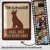 LANOLU retro Blechschild Hund, TOR SCHLIEßEN, Deko Hund Produktbild-Vorschau 2