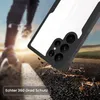 A person running in the background with a phone case in the foreground, suggesting durability and protection. Produktbild-Vorschau