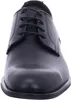 A close-up, front-facing view of a black leather shoe. Produktbild-Vorschau